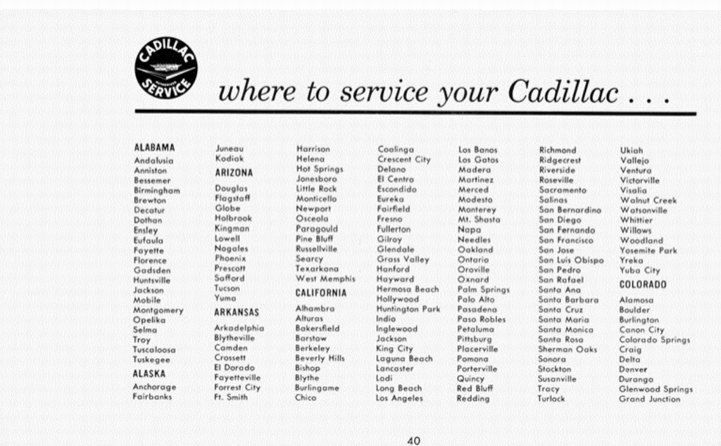 1959 Cadillac Owners Manual Page 17